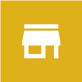 icon 01 White store icon on yellow background.